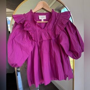 Cleobella bright raspberry Janet blouse